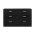 6 Chest of Drawers Aluminum Handles Black