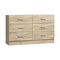 6 Chest of Drawers Aluminum Handles Wooden
