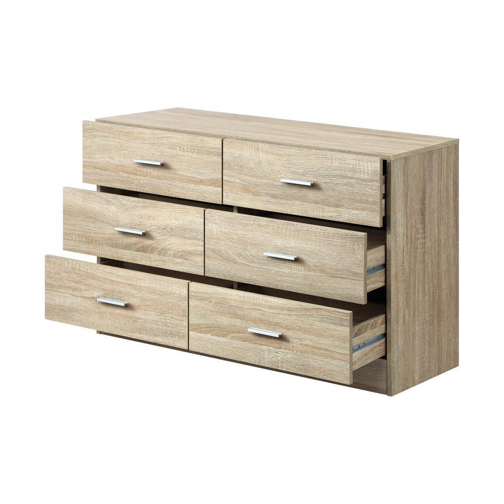 6 Chest of Drawers Aluminum Handles Wooden