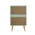 Oikiture 3 Chest of Drawers Tallboy Green