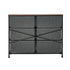 Oikiture 6 Chest of Drawers Fabric Grey Wooden Tabletop