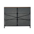 Oikiture 6 Chest of Drawers Fabric Grey Wooden Tabletop