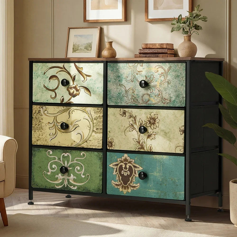 6 Chest of Drawers Fabric Storage Cabinet Lowboy Organizer