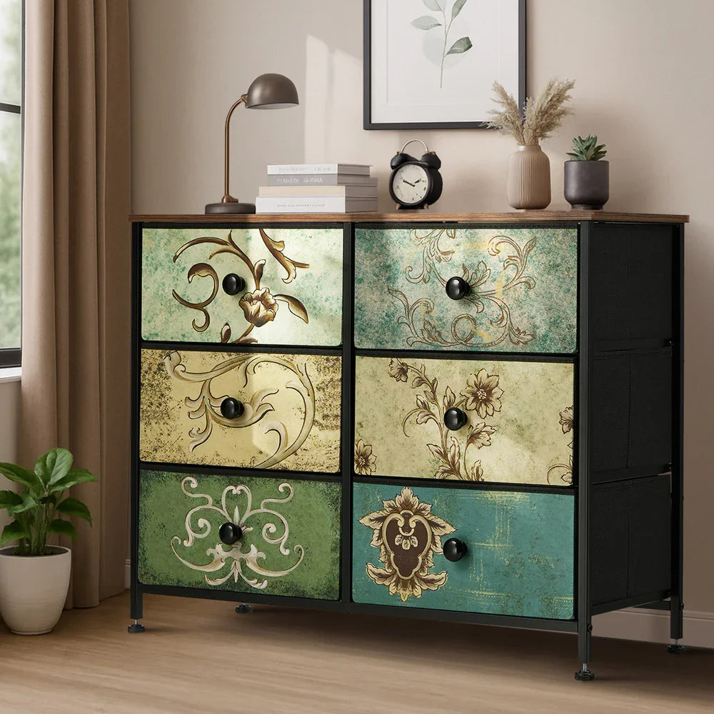 6 Chest of Drawers Fabric Storage Cabinet Lowboy Organizer