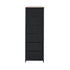 Oikiture 6 Chest of Drawers Fabric Tallboy Retro Vintage