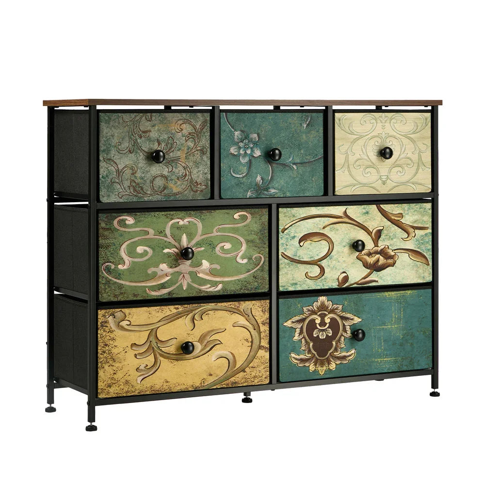 7 Chest of Drawers Fabric Storage Cabinet Dresser Lowboy