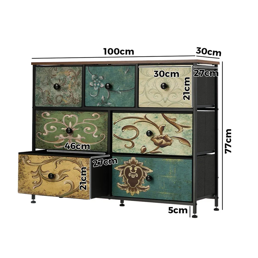 7 Chest of Drawers Fabric Storage Cabinet Dresser Lowboy