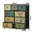9 Chest of Drawers Fabric Dresser Vintage Tallboy Organizer