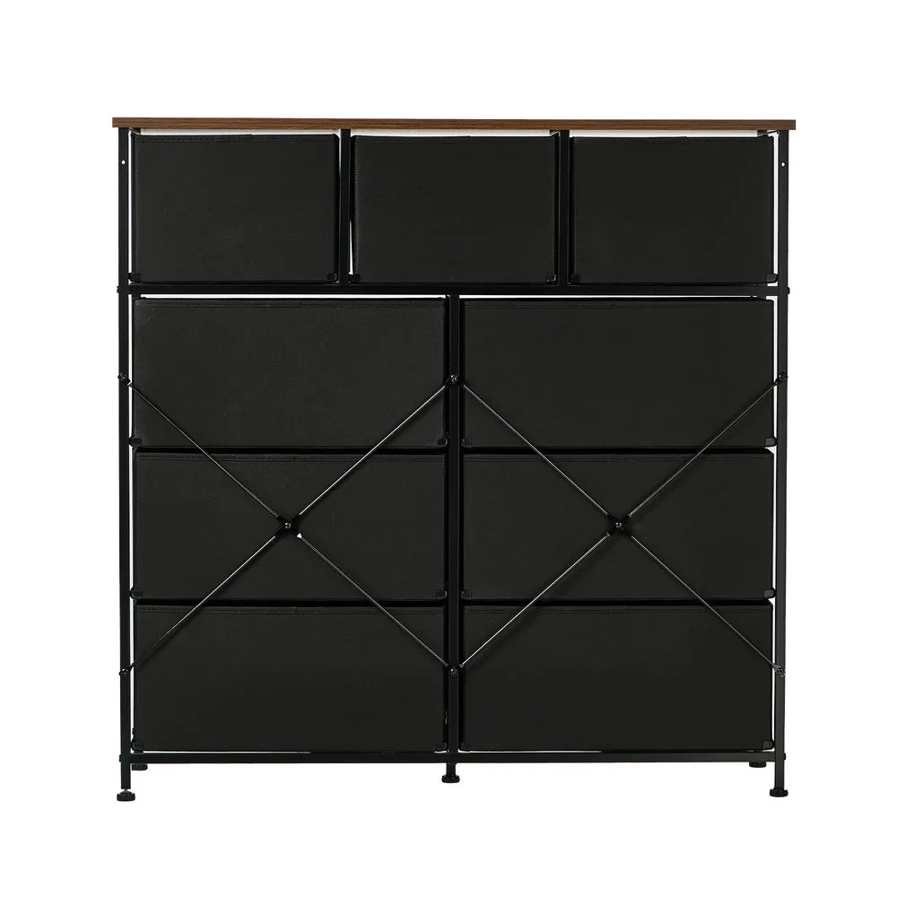 9 Chest of Drawers Fabric Dresser Vintage Tallboy Organizer