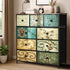 9 Chest of Drawers Fabric Dresser Vintage Tallboy Organizer