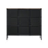 Oikiture 9 Chest of Drawers Fabric Lowboy Retro Vintage