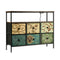 6 Chest of Drawers Fabric Retro Dresser Lowboy Shelf Charging