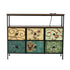 6 Chest of Drawers Fabric Retro Dresser Lowboy Shelf Charging