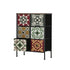 Oikiture 6 Chest Of Drawers Retro Tallboy Dresser Foldable Fabric