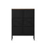 Oikiture 6 Chest Of Drawers Retro Tallboy Dresser Foldable Fabric