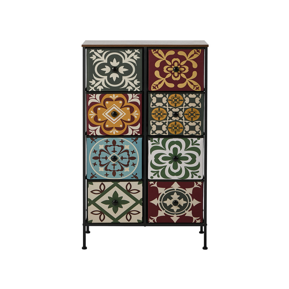 8 Chest Of Drawers Retro Tallboy Dresser Foldable Fabric