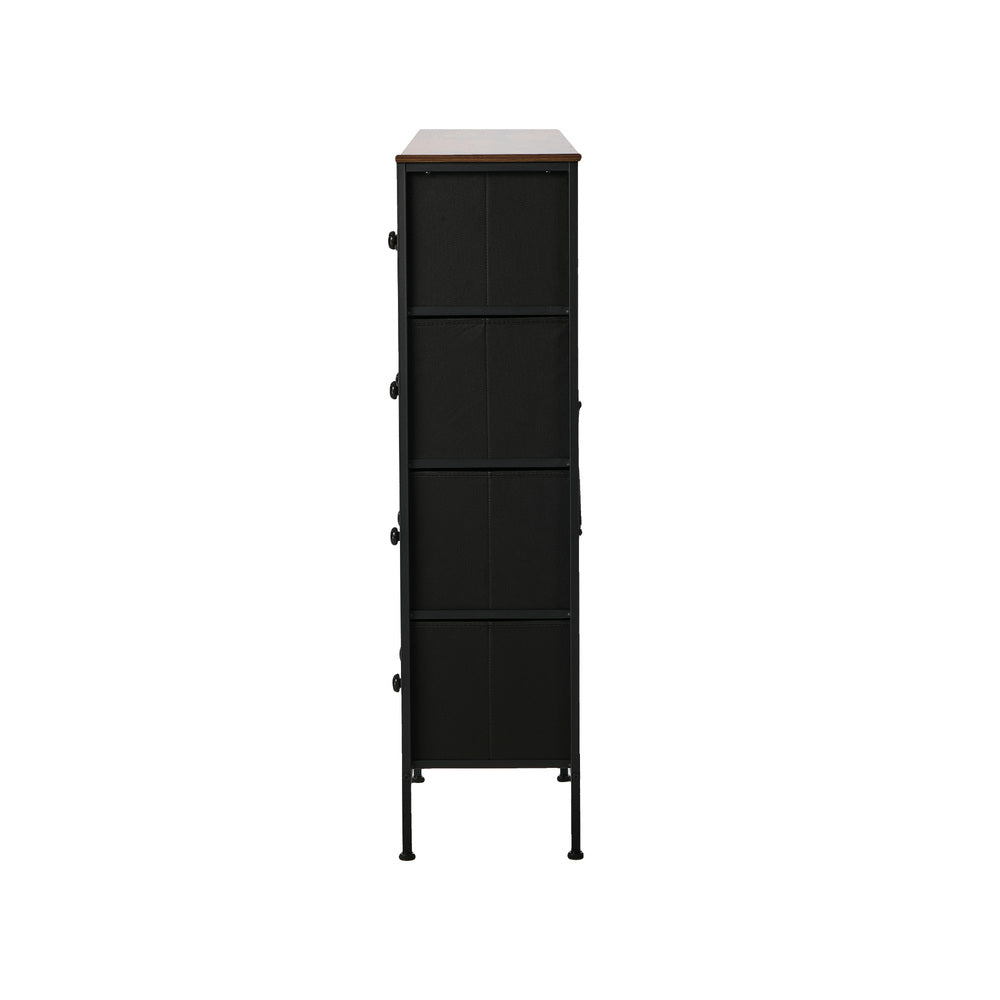 Oikiture 8 Chest Of Drawers Retro Tallboy Dresser Foldable Fabric