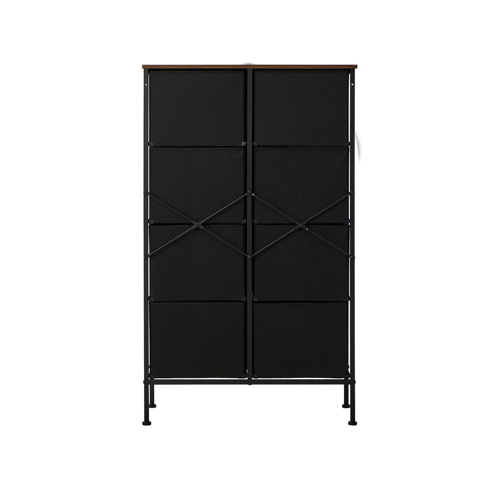 Oikiture 8 Chest Of Drawers Retro Tallboy Dresser Foldable Fabric