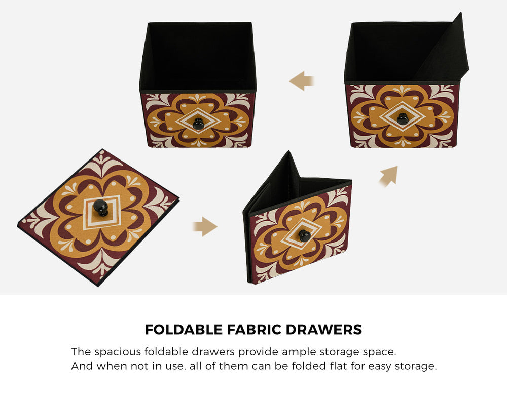 Oikiture 8 Chest Of Drawers Retro Tallboy Dresser Foldable Fabric