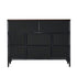 Oikiture 8 Chest of Drawers Fabric Retro Vintage Multi-colour
