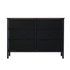 Oikiture 6 Chest of Drawers Rattan Fabric Dresser Tallboy