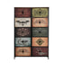 Oikiture 10 Chest Of Drawers Retro Tallboy Printed Foldable Fabric