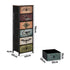 Oikiture 6 Chest Of Drawers Retro Tallboy Printed Foldable Fabric