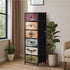 Oikiture 6 Chest Of Drawers Retro Tallboy Printed Foldable Fabric