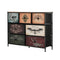 Oikiture 7 Chest Of Drawers Retro Tallboy Printed Foldable Fabric