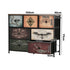 Oikiture 7 Chest Of Drawers Retro Tallboy Printed Foldable Fabric
