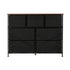Oikiture 7 Chest Of Drawers Retro Tallboy Printed Foldable Fabric