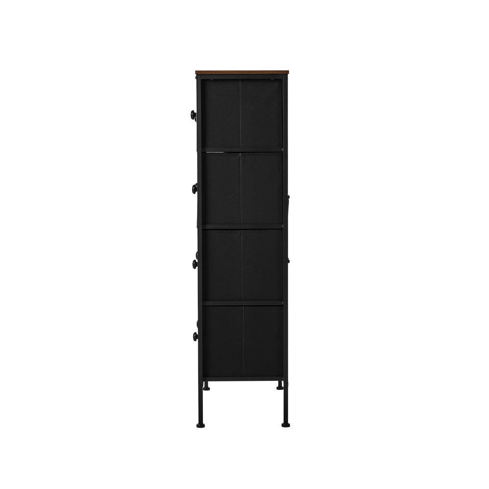 Oikiture 8 Chest Of Drawers Retro Tallboy Printed Foldable Fabric