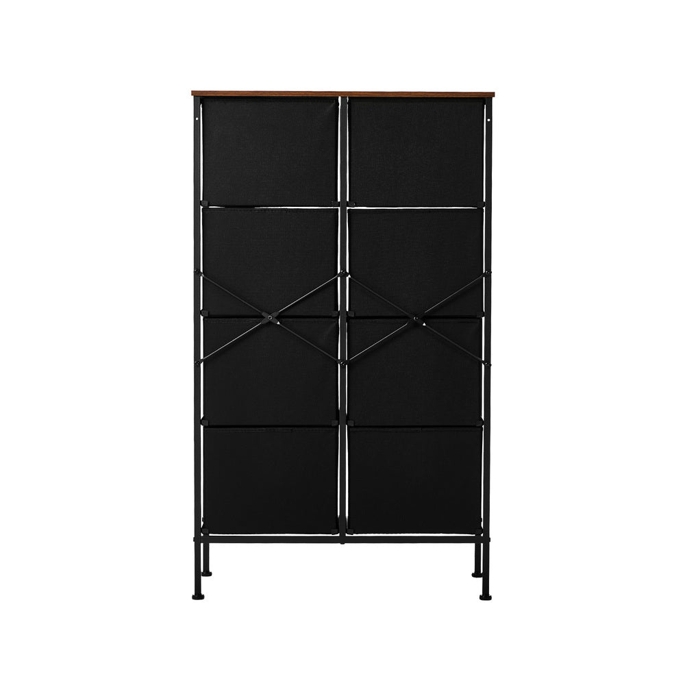 Oikiture 8 Chest Of Drawers Retro Tallboy Printed Foldable Fabric