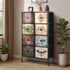 Oikiture 8 Chest Of Drawers Retro Tallboy Printed Foldable Fabric