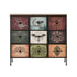 Oikiture 9 Chest Of Drawers Retro Tallboy Printed Foldable Fabric