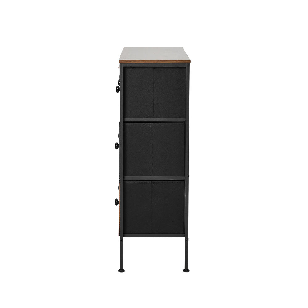 Oikiture 9 Chest Of Drawers Retro Tallboy Printed Foldable Fabric