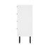 4 Chest of Drawers Tempered Glass Doors White