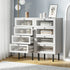 4 Chest of Drawers Tallboy Dresser Cabinet White Set of 2