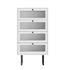 4 Chest of Drawers Tallboy Dresser Cabinet White Set of 2