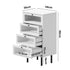 4 Chest of Drawers Tallboy Dresser Cabinet White Set of 2