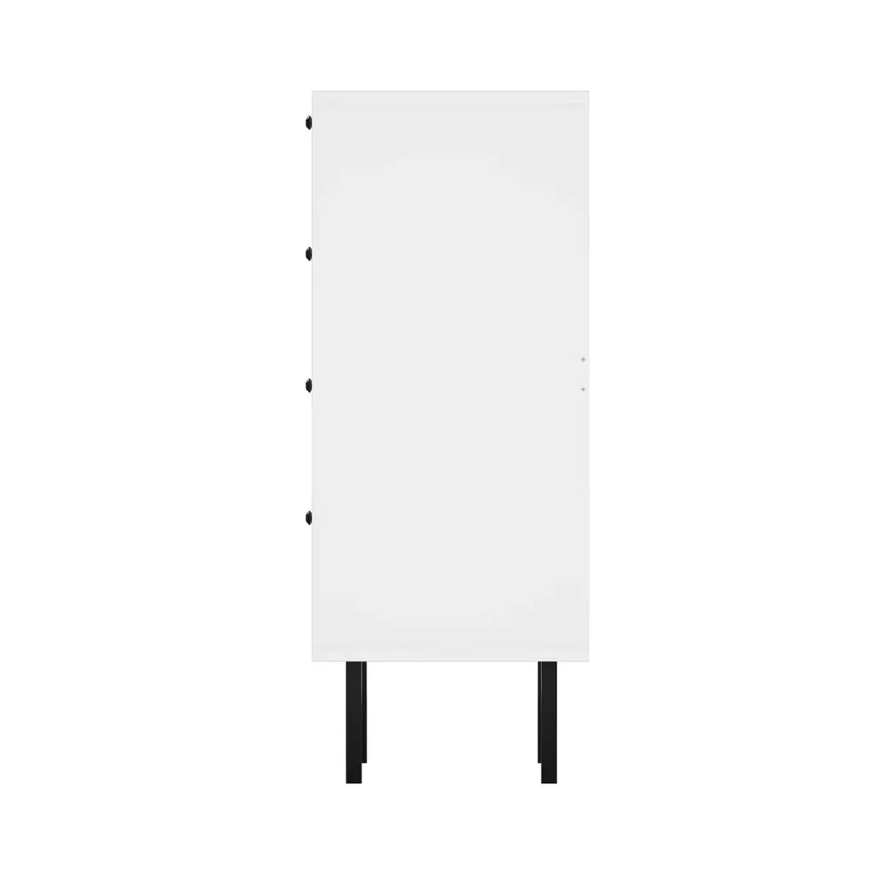 4 Chest of Drawers Tallboy Dresser Cabinet White Set of 2