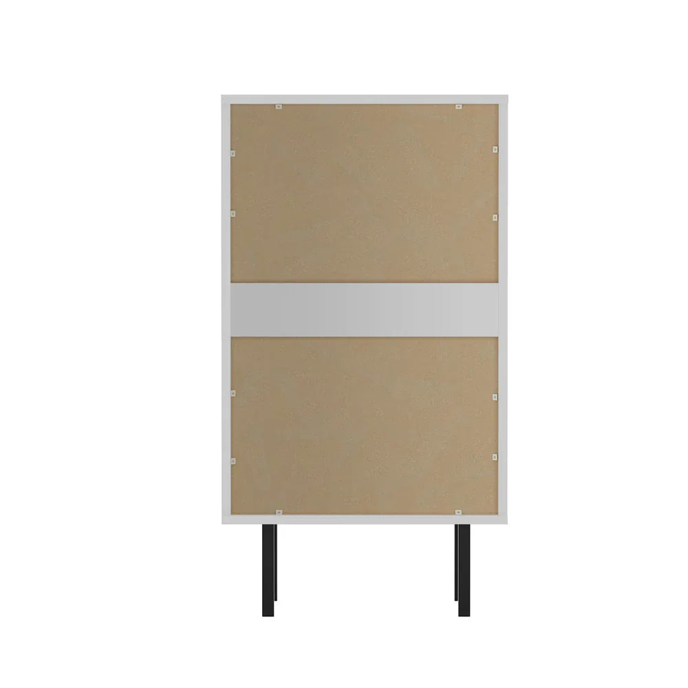 4 Chest of Drawers Tallboy Dresser Cabinet White Set of 2