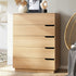 5 Chest of Drawers Dresser Tallboy Storage Cabinet Natural