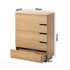 5 Chest of Drawers Dresser Tallboy Storage Cabinet Natural