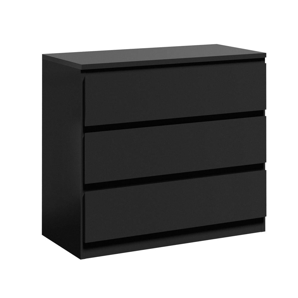 3 Chest of Drawers Lowboy Dresser Table Black