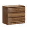 Oikiture 3 Chest of Drawers Lowboy Dresser Cabinet Bedroom Walnut