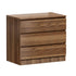Oikiture 3 Chest of Drawers Lowboy Dresser Cabinet Bedroom Walnut