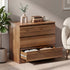 Oikiture 3 Chest of Drawers Lowboy Dresser Cabinet Bedroom Walnut