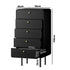 Oikiture 5 Chest of Drawers Dresser Tallboy Metal Handle Black