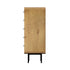 Oikiture 5 Chest of Drawers Dresser Tallboy Wooden Handle Natural